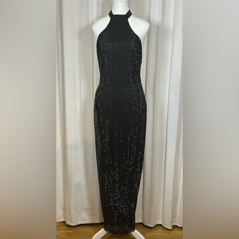 Oh Polly Black Dress with Sparkle